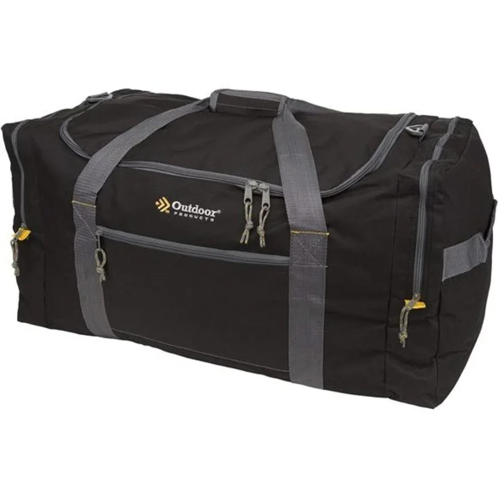 Large Outdoor Duffel Bag Travel Sports Gym Camping Gear Black Multipurpose Bag